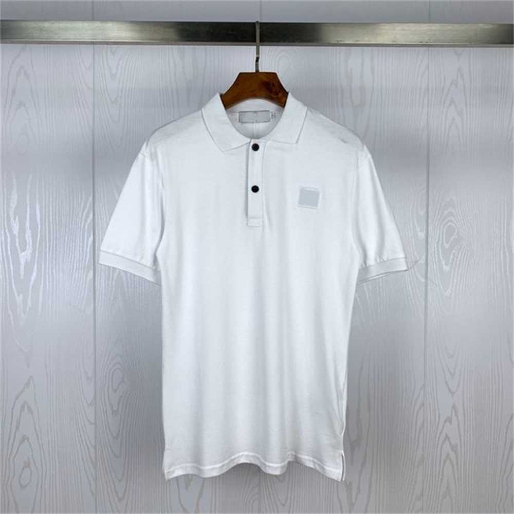 

Brand topstoeny polos classic men's embroidered small compass loose polo shirt quick drying cotton T-shirts size -2XL NZ9Z, White