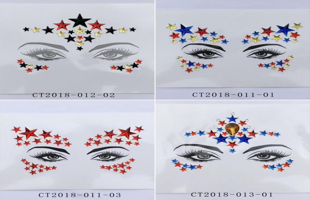 

Body Face Art Flash Forehead Gems Tattoo Stickers Women Prom Easy Use DIY Adhesive Eye Crystal Temporary Decor Jewel Paste 10cpss9732294