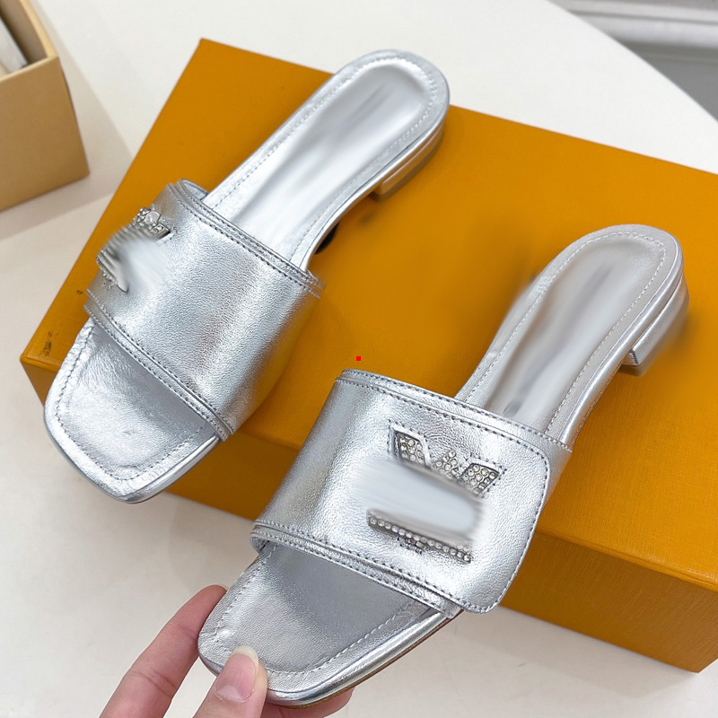 

2023 Fashion Slippers Summer Women Slippers Platform Punk Rock Leather Mules Creative Metal Fittings Casual Party Shoes Female Outdoor Slides -463, Picture color