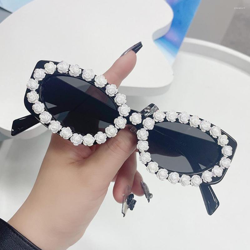 

Sunglasses Mosengkw Fashion 2023 Handmade Flower Women Design Eyeglasses