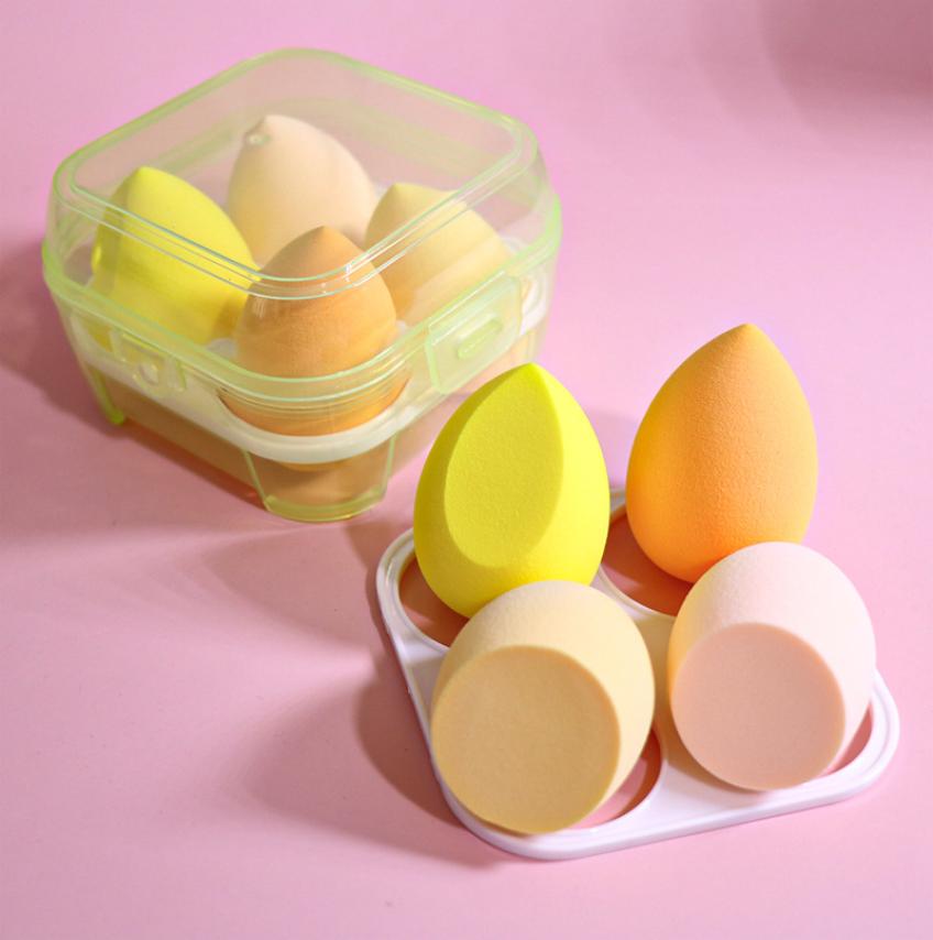 

Makeup Blender Cosmetic Puff Sponge with Storage Box Foundation Powder Beauty Tool Women Make Up concealer sponges5093672