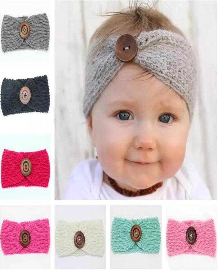 

New Fashion Baby Girl Knit Crochet Turban Headband Warm Headbands Hair accessories For Newborns Hairband Kids Child Headwear5113422, Multi-color