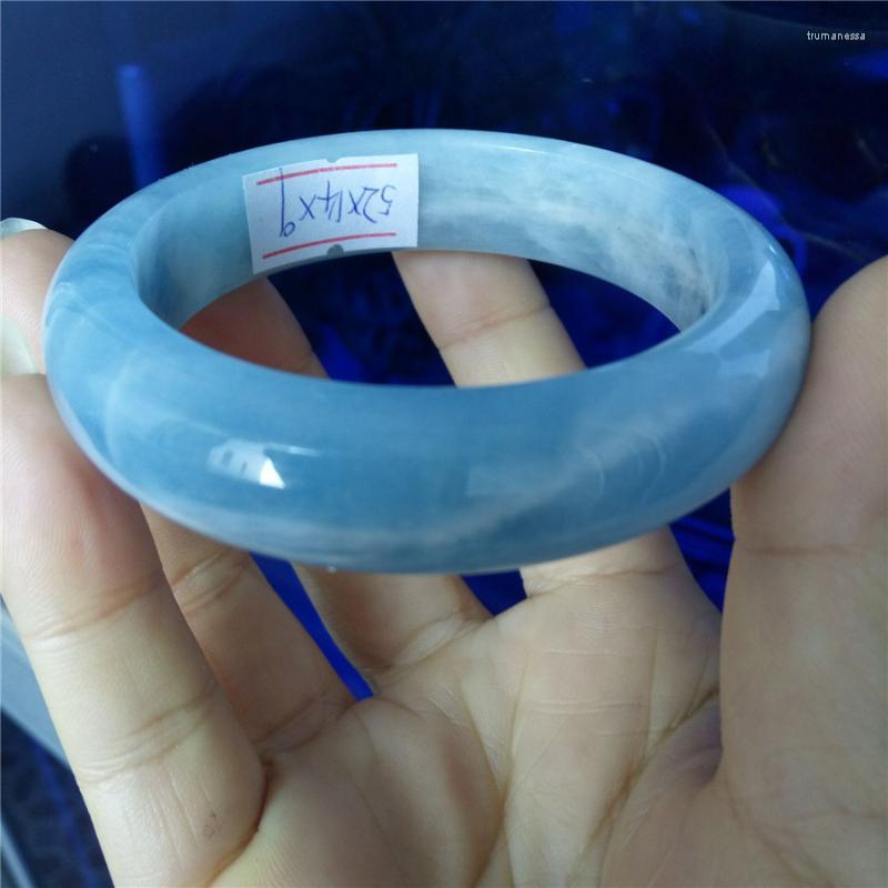 

Bangle Arrival Genuine Blue Natural Stone Fashion Crystal Charm Bracelet For Women Inner Diameter52mm Drop Raym22