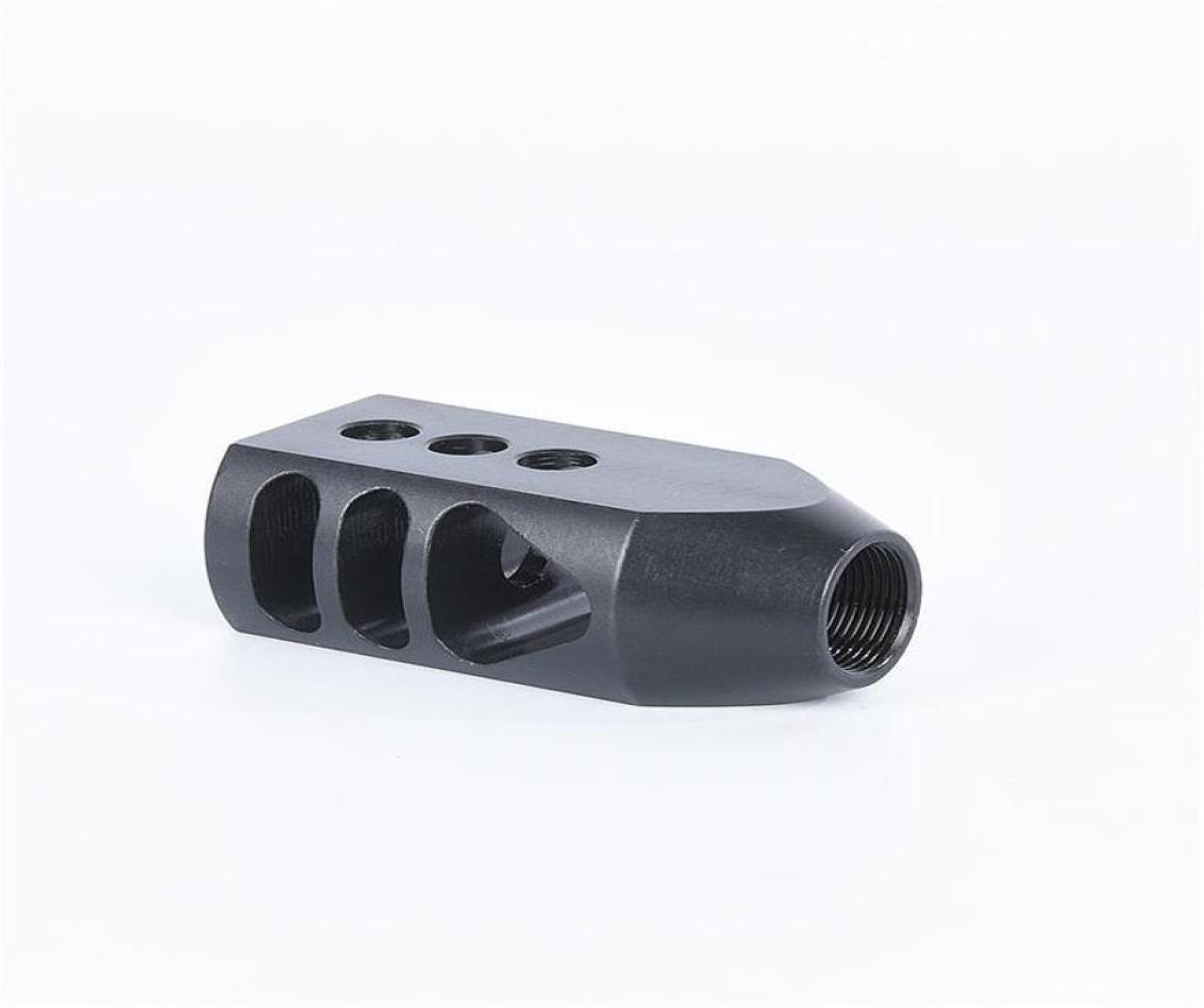 

High quality 223 5 56 1 2x28tpi Threads Cometition Muzzle Brake with jam nut and crush washer205E8599973, Black