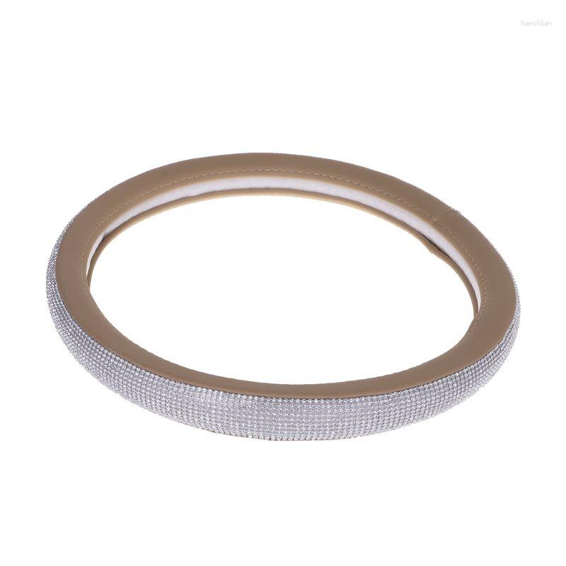 

Steering Wheel Covers Crystal For Rhinestone Car Leather Cap Steering-Wheel Cove