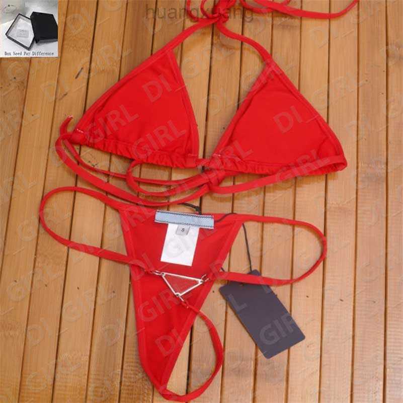 

Women's Bikinis Fashion Swimwear Women's Swimsuit High Element Bikini Female Two Piece Set 4-Color Size:S-XL, Red