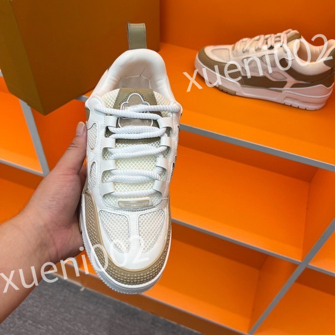 

2023 Top Hot Luxury Designer Casual Shoes Men Women Sneakers Technical Fabric Breathable Shoes Chunky Rubber Sole Walking Party shoes, 01