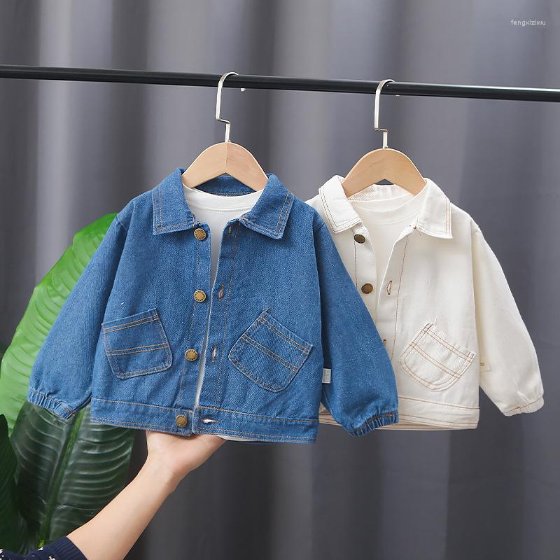 

Jackets Cute Cartoon Denim For Girls Spring Autumn Long Sleeve Baby Coat Children Outerwear Toddler Girl Clothes 1 2 3 4Y, As the picture