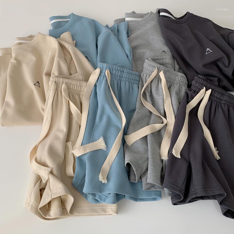 

Women's Tracksuits 2023 Summer Simple Embroidery Casual Sports Set Women's Loose Two Piece, Dark gray