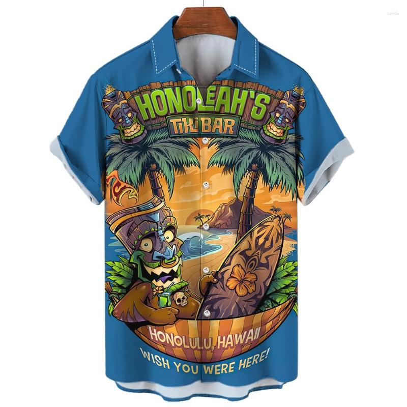 

Men's Casual Shirts Men Hawaiian Shirt Short-Sleeved Printed Pattern Clothing Designer Tide Street Beach Vacation Fashion Large Size, E01-dy11435