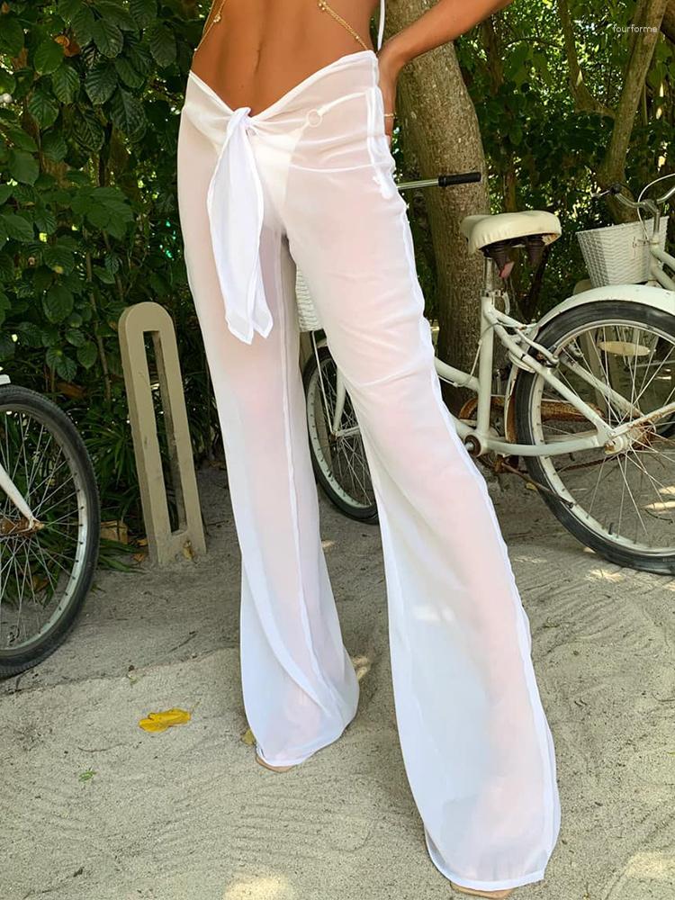 

Women' Swimwear ZRTAK Women Sexy Mesh Beach Dress Sheer Long Cover Up Knitted Tunic Female Print Swimsuit Bikini Sarong Trousers, Gn