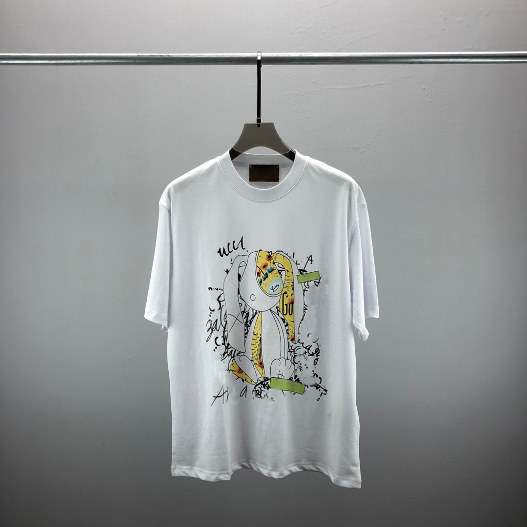 

2023 Tees Mens Designers T Shirt Man Womens tshirts With Letters Print Short Sleeves Summer Shirts Men Loose Tees Asian size -XXXL 103, White