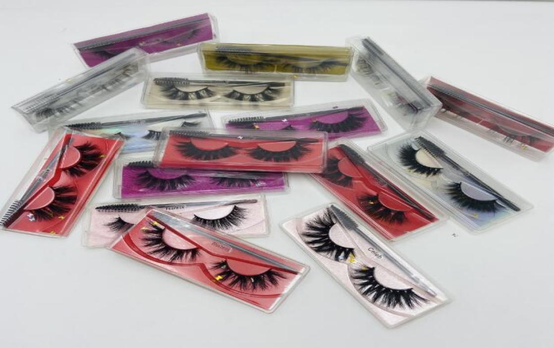

New arrival mink false eyelashes thick long 20mm handmade fake lashes mink hair with lashes brush 16 models available drop shippin7338596