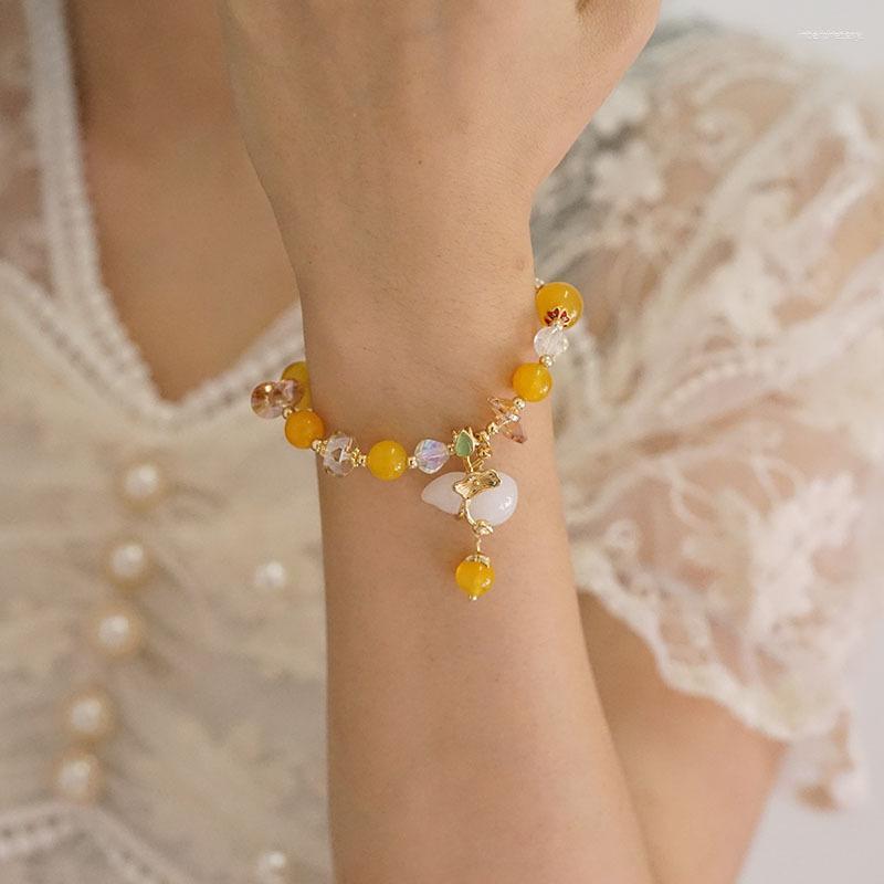 

Bangle Calabash Agate Colorful Crystal Natural Stone Lucky Bracelets Women Jewelry