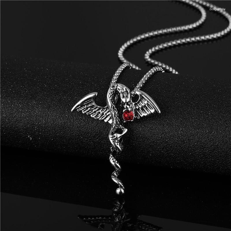 

Choker WANGAIYAO 2023 Fashion Astronaut Personality Simple Hip Hop Pendant Retro Stainless Steel Skull Cross Couple Necklac