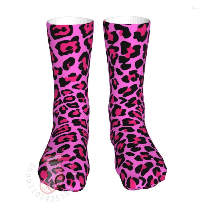 

Men's Socks I Mean Pink Leopard Print Cotton Harajuku Camouflage Woman, Black
