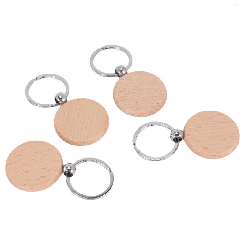 

Jewelry Pouches 60Pcs Blank Round Wooden Key Chain Diy Wood Keychains Tags Can Engrave Gifts