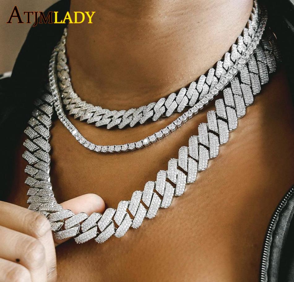 

5A cz Micro Paved 12mm Miami Cuban link Necklaces Hiphop women Mens Iced out Fashion classic choker heavy Jewelry Drop 7608719