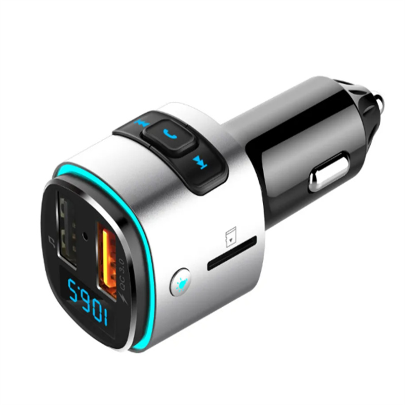 

BC41 Car MP3 Bluetooth Player, Car Charger with QC3.0 Fast Charging, Colorful Ambient Light, FM Transmitter