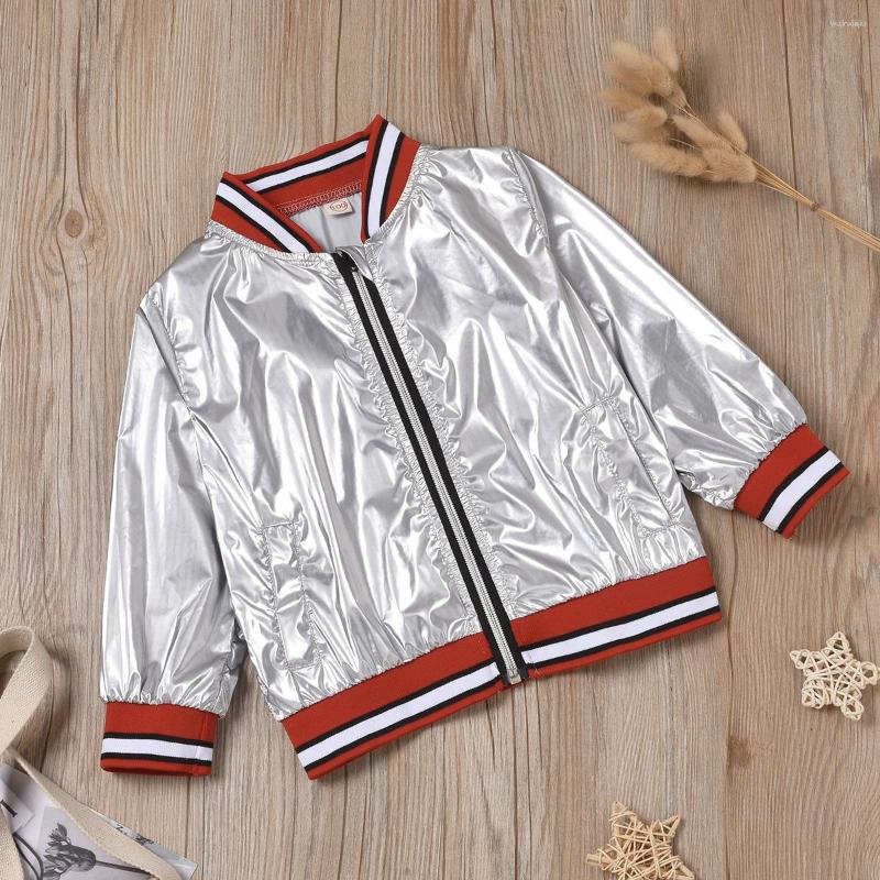 

Jackets Fashion Boys Coats Spring Sport Performance Jacket Kids Autumn Hooded Waterproof Girls Silver Outerwear Clothes, Picture shown