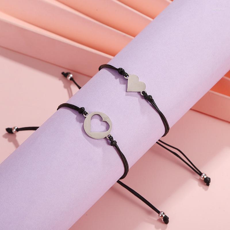 

Charm Bracelets Creative Mother's Day Bracelet Stainless Steel Hollow Wax Line Card Expressing Love For Mother