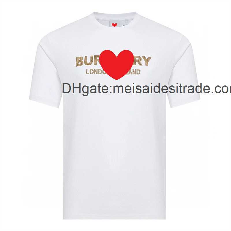 

AAAAA Designer Luxury T-shirt Bur Brand High quality and correct version BBR letter embroidery round neck short sleeved T-shirt trendy brand BUR unisex T-shirt, White