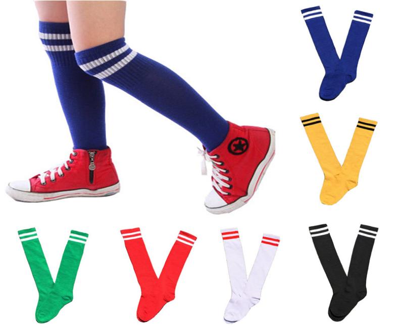 

New Kids Knee High Socks Cotton Long Student School Socks Girls Boys Football Striped 2 Retro Old School Sport Socks Soccer Hockey2643613, Yellow
