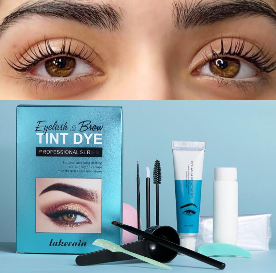 

False Eyelashes BlackChestnutBrown Brow Lash Tint Kit Dye Beard Mustache Hair Paste Natural Makeup Beauty Set1698426