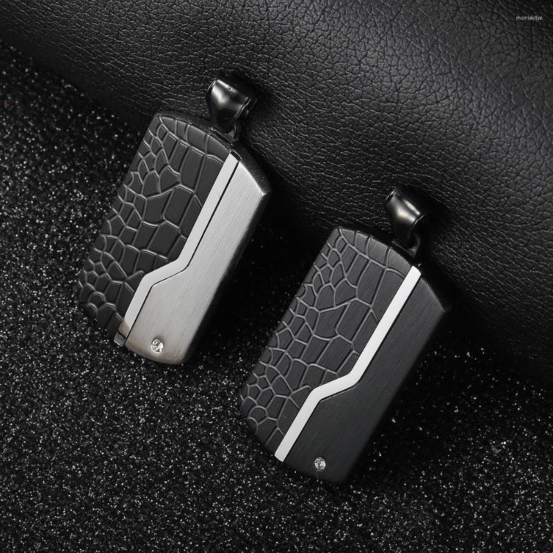 

Chains Dog Tag Pendant Necklace For Men Boys Shield Shape Charm Black Silver Color Jewelry Accessories Gift Drop DKP682