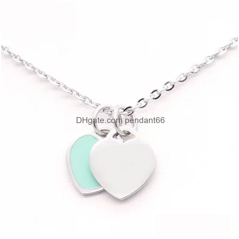 

Pendant Necklaces Fashion Heart Necklace Designer Luxury Jewelry Brand Classic Chain Stainless Steel Rose Gold Siermticolor For Wome Dhzpt