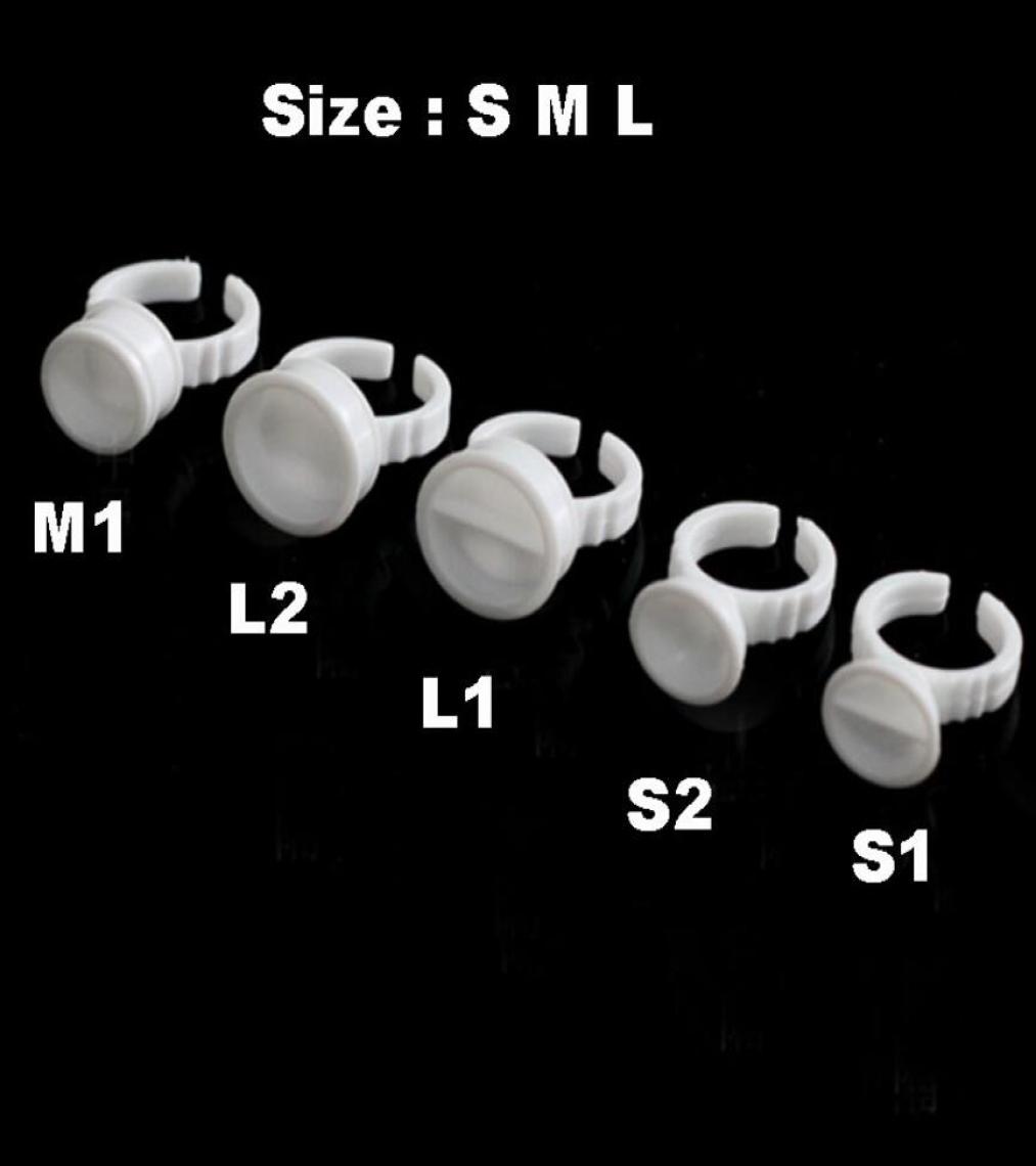 

Adhesive Eyelash Pallet Holder Set Disposable Glue Holder Ring Pallet for Eyelash Extension Tattoo Pigment Tools9671558