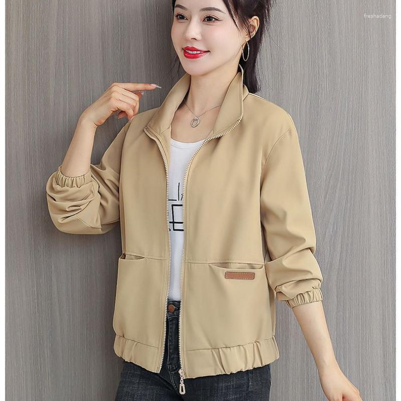 

Women's Jackets Fashion Spring Coat Women's Casual Short Top Simple And Unique Zipper Jacket 2023 Clothes, Brown