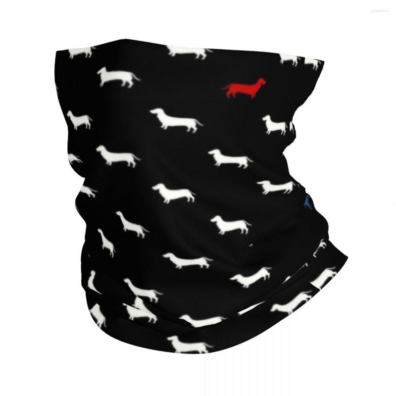 

Bandanas Dachshund Winter Headband Neck Warmer Women Men Ski Camping Tube Scarf Badger Sausage The Wiener Dog Face Bandana Gaiter