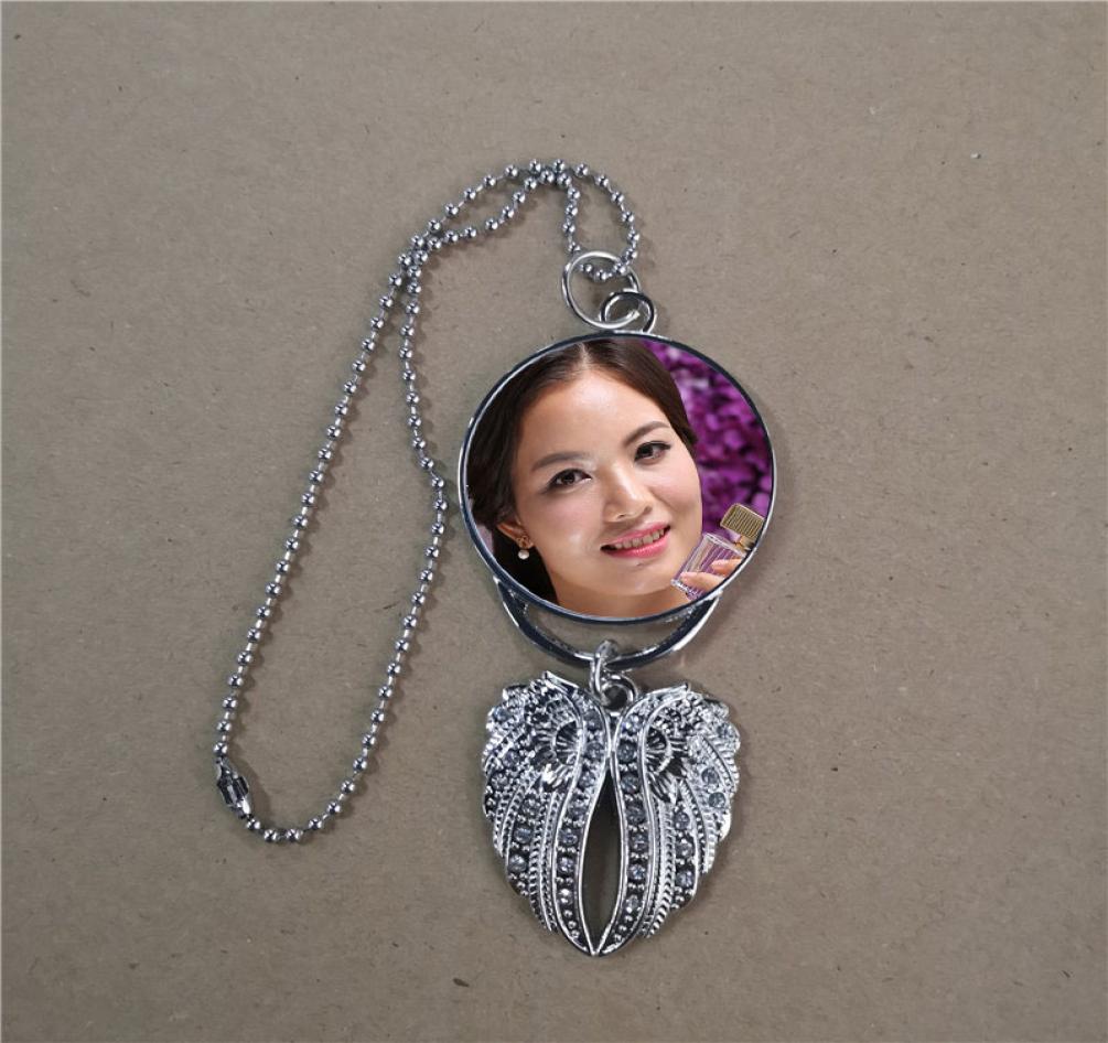 

sublimation blank wings car hanger with chains fashion transfer printing blank jewelry consumables6573101