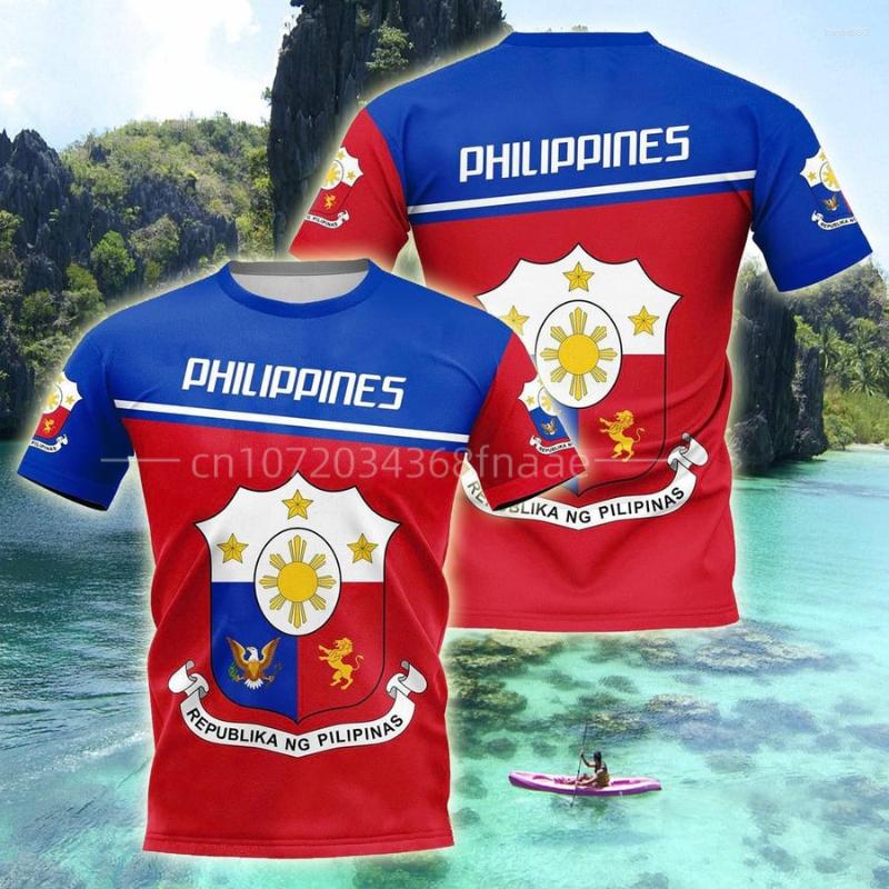 

Men's T Shirts 2023 Philippines Flag & Coat Of Arms Graphic Tee Summer Casual Streetwear Men's Fashion T-shirts Boy Oversized Short, Black