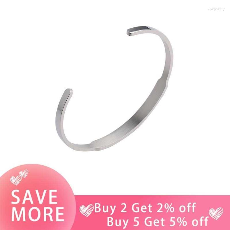 

Bangle Fnixtar 20Pcs/Lot 65 6mm Mirror Polish Stainless Steel Cuff Bangles For DIY Custom Making Bracelets Women's Jewelry