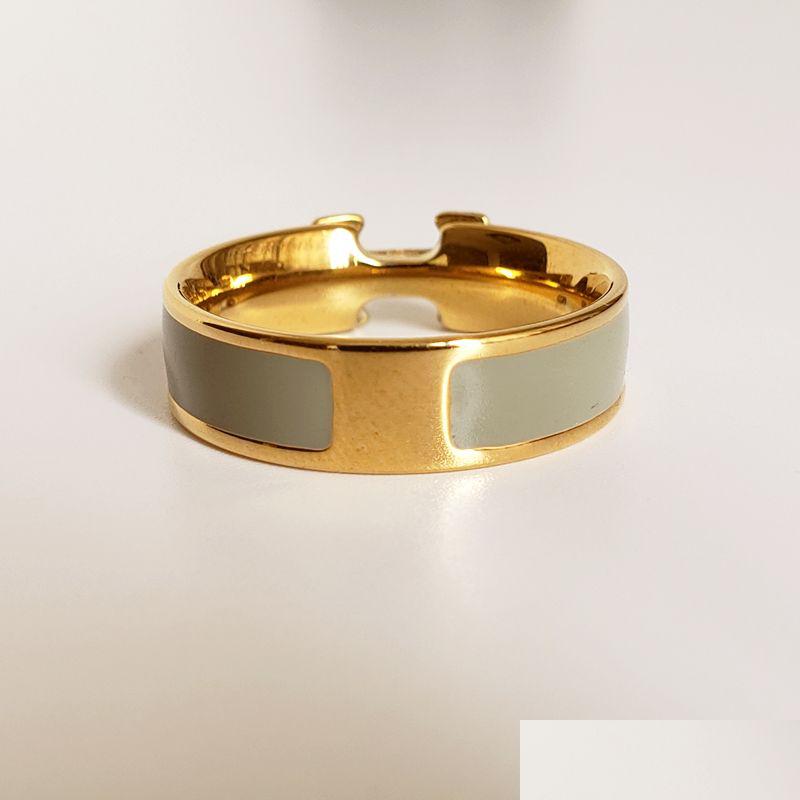 

Band Rings Woman H Letter Ring Titanium Steel Designer Men Women Couple Screw Gold Sier Jewelry For Wedding Lovers Gift Size 511 Nev Dh3Vb