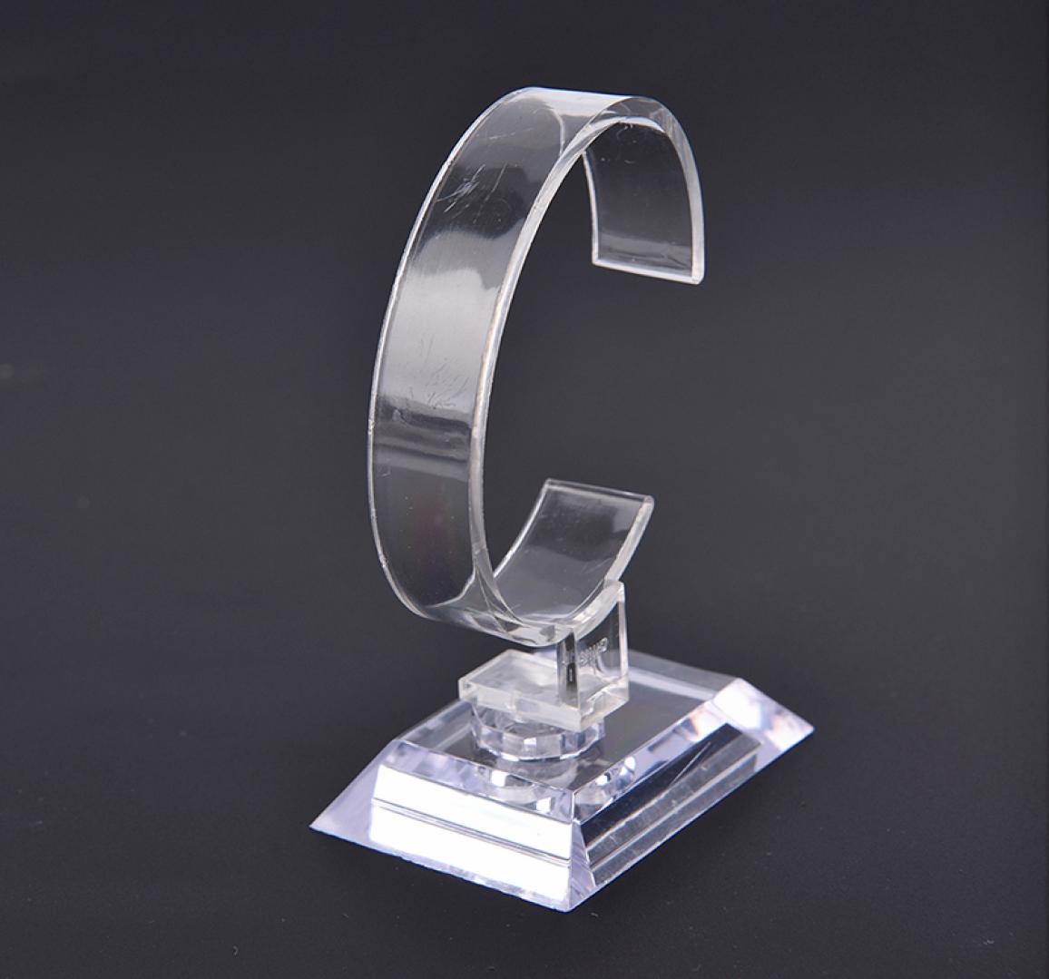 

Fashion New Clear Acrylic Platic Bracelet Watch Display Rack Bangle Wristband Holder Stand Organizer Show Stand Holder Jewelry Dis4485297