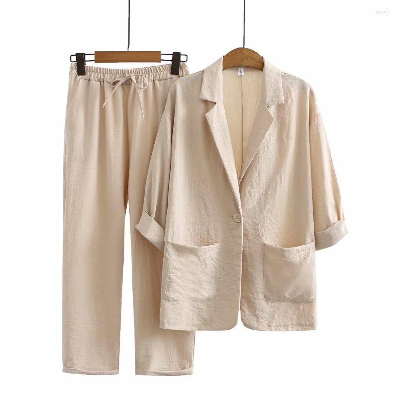 

Women' Two Piece Pants Autumn Loose Suit Jacket 2-Piece Set Of High-Quality Oversized Ladies' Casual And Comfortable Clothing 2023