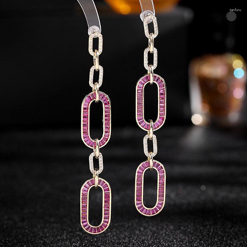 

Dangle Earrings Fashion Long High-end Atmospheric For Women Interlocking Wholesale Wedding Jewelry
