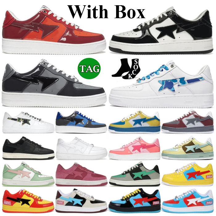 

WIth Box Men Women Running Shoes Star Designer Low Sneakers Camo Combo Black Red White UNC Orange Pink Grey Beige Mens Trainers Skateboarding Size 36-45, 22