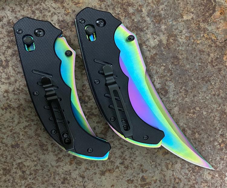 

csgo flip knife fade pocket folding knifes hunting outdoor knifess camping Survival Tactical knife cs go Tiger tooth Lore Hyper Be3869607