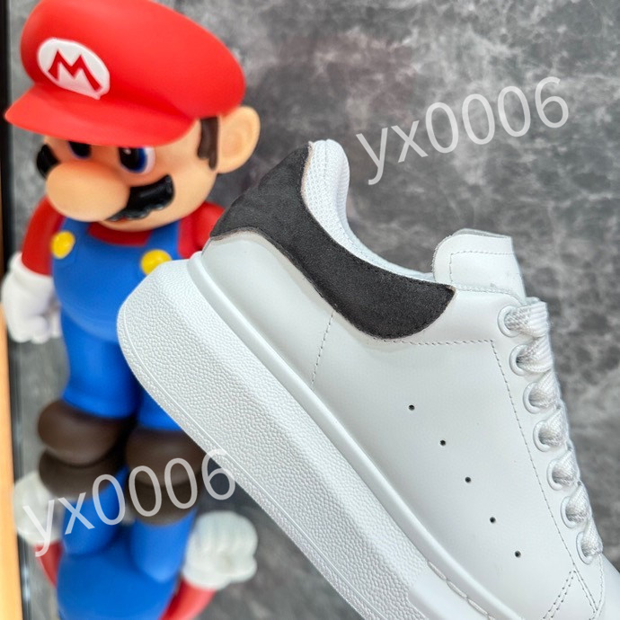 

Top Hot Designers sneaker Casual Shoe Sole White Black Leather Womens mens high-quality Flat Lace Up Trainers sneakers size 35-46, 07