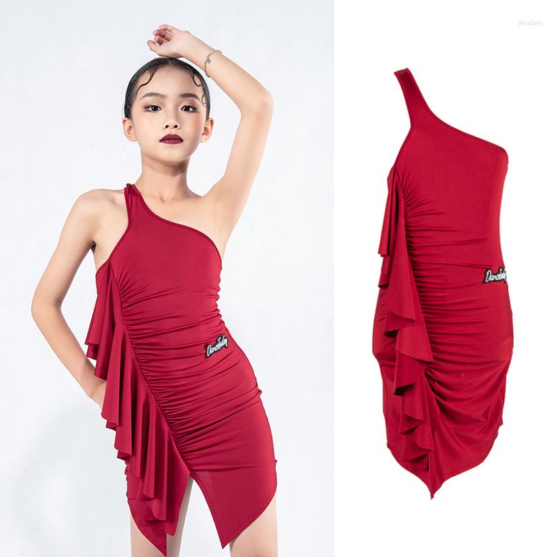 

Stage Wear 2023 Latin Dance Dress Girls Designer Clothes Sexy Salsa Dancing Outfit Samba Dancewear Summer Performance Costume JL2823, Red