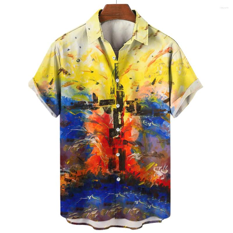 

Men's Casual Shirts Men's Short Sleeve Hawaiian Shirt 3d Print Stereo Scopic Pattern Clothing Designer Beach Street Holiday Vintage, E01-dy11371