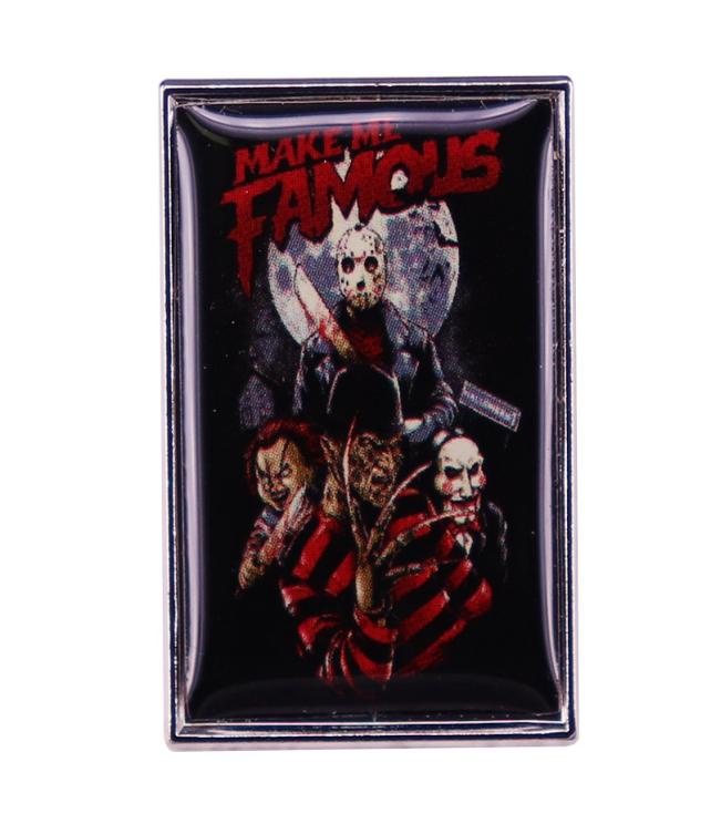 

Make me famous brooch Halloween Horror movie killer brooch enamel pins8368966, Red