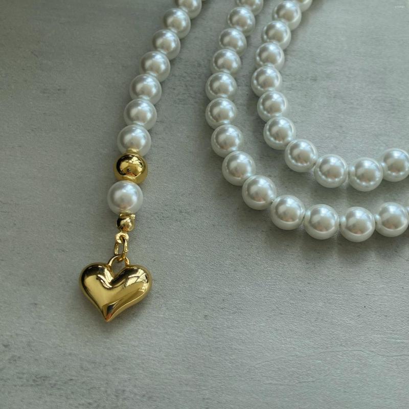 

Chains Necklace Multi-Layer Glass Pearl Clavicle Women