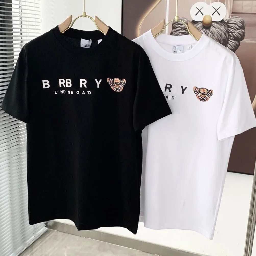 

Luxury men' designer T-shirts wholesale clothing letter print shirt short-sleeved fashion brand designer tops T-shirt large women' black shirts, White