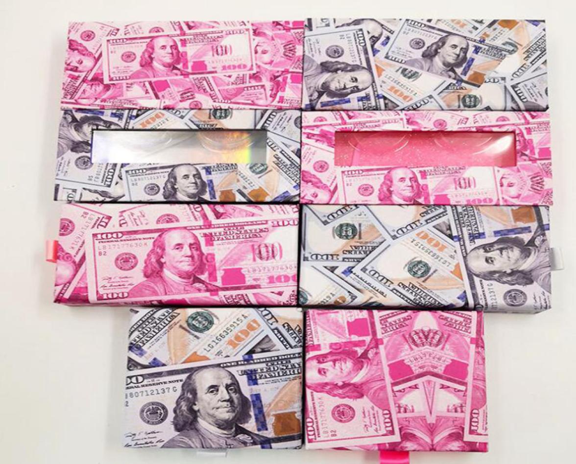 

Mink Eyelashes Box US dollars Eyelash Packaging Empty Lash Case Eyelash Box without Eyelashes Money Packing Lash Boxes GGA37393914808