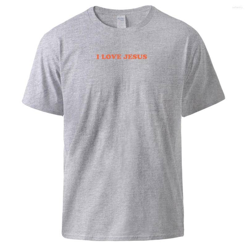 

Men' T Shirts I Love Jesus Printing Tee Men Colorful Novelty Loose Shirt Harajuku Aesthetic Vintage Clothing Casual Fashion Tshirts, Blue